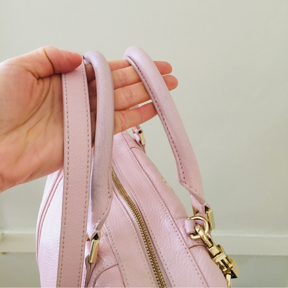Tory Burch Landon Blush Pink Pebble Leather Satchel/Crossbody Bag - Picture 7 of 14